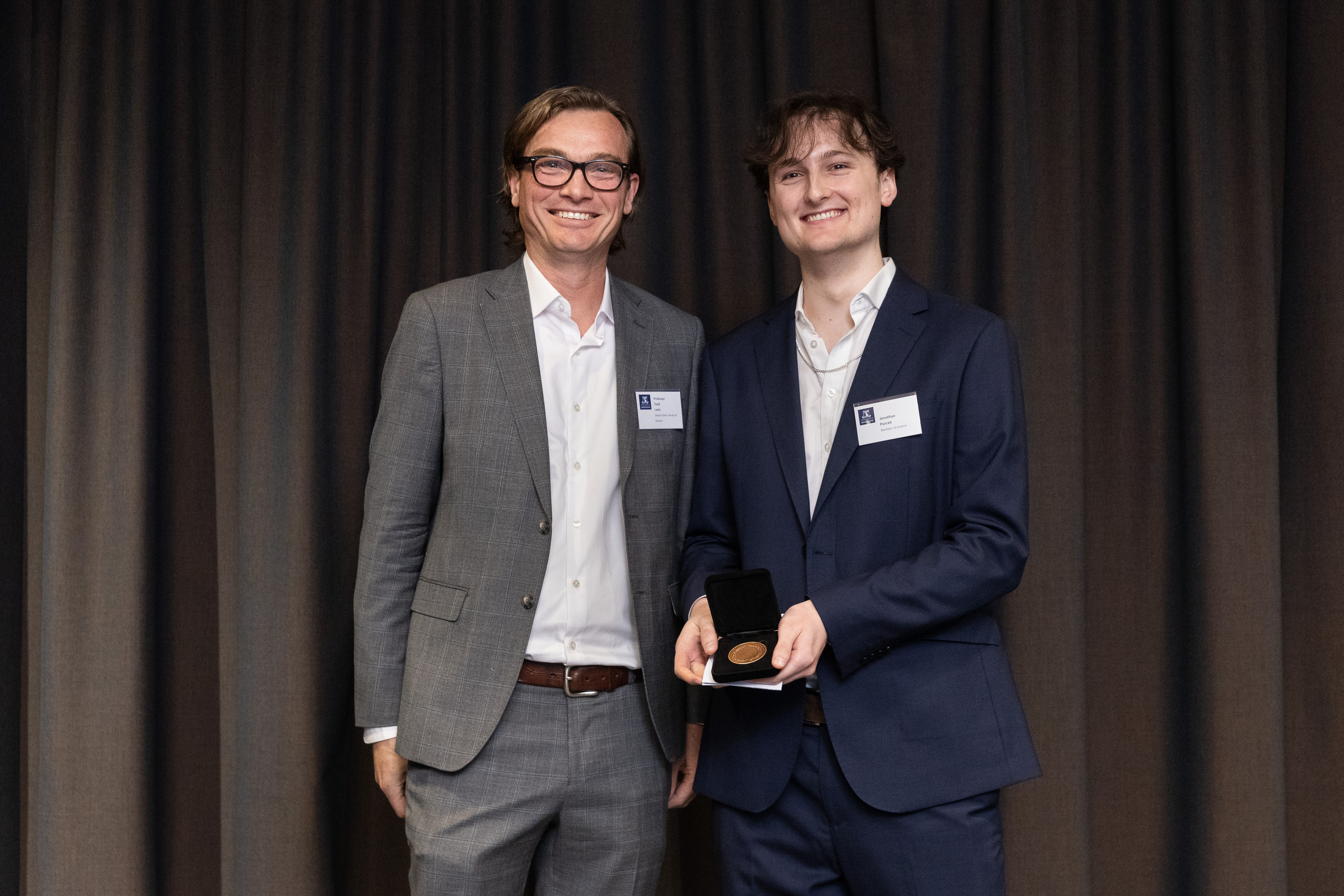 Jonathan Purcell with Professor Todd Lane