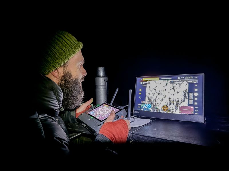 Man looking at computer screen