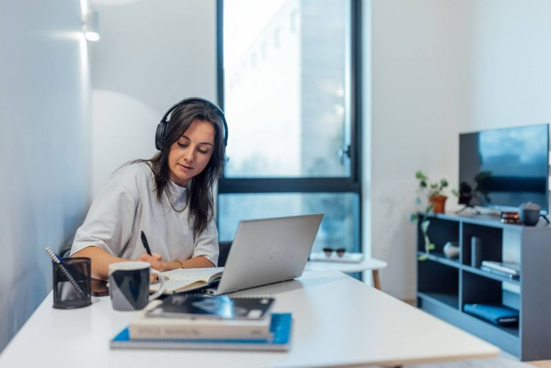 Studying and working online