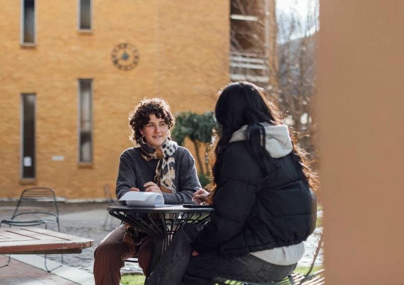 Students, Redmund Barry Building exterior