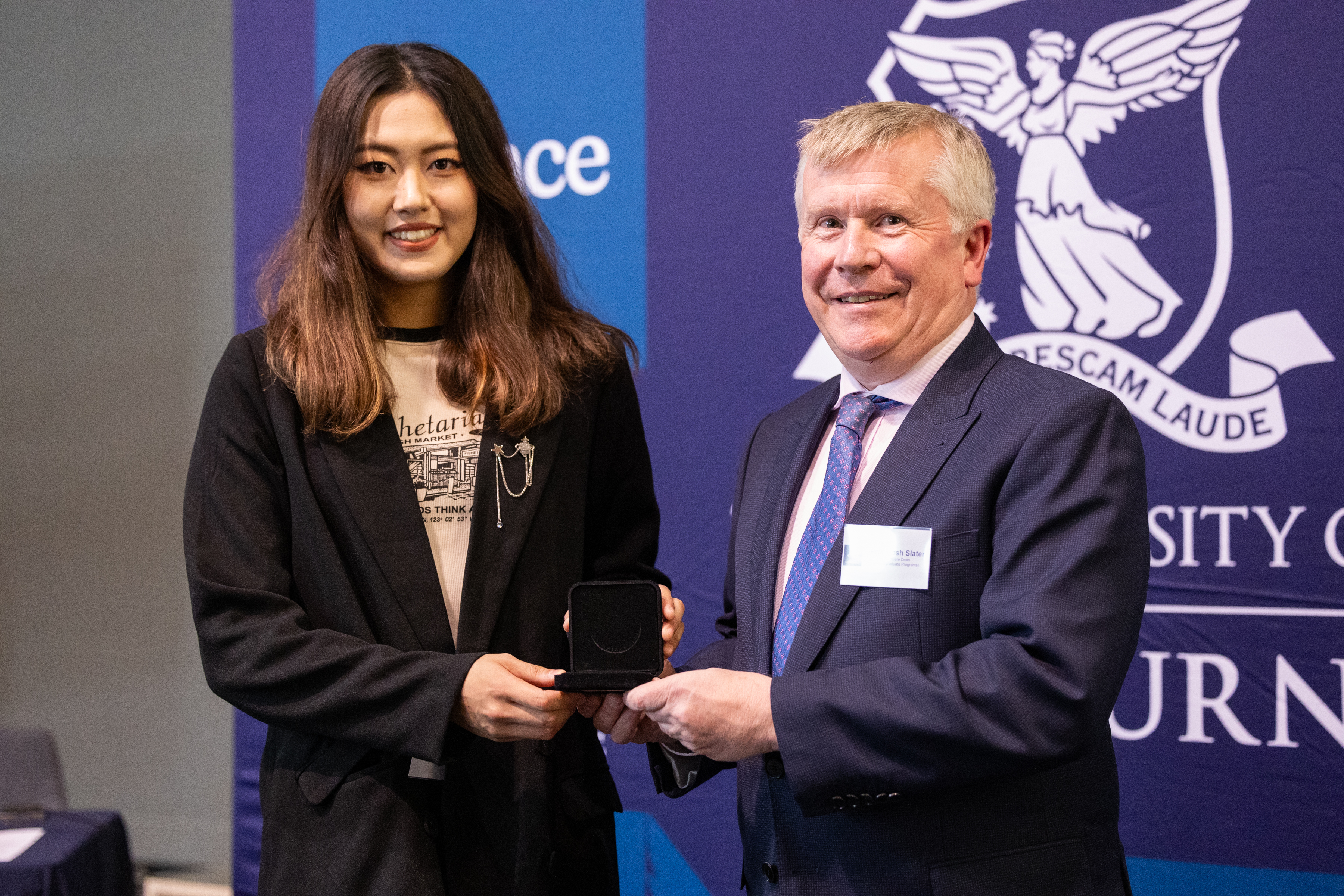 Xinyue Xu with Professor Josh Slater
