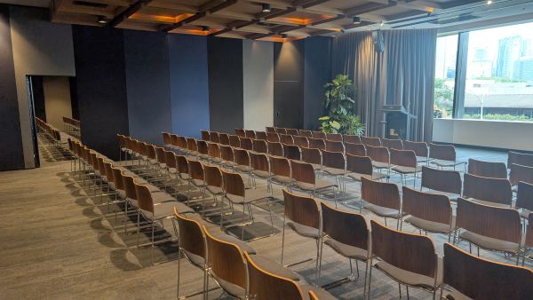 An empty presentation room