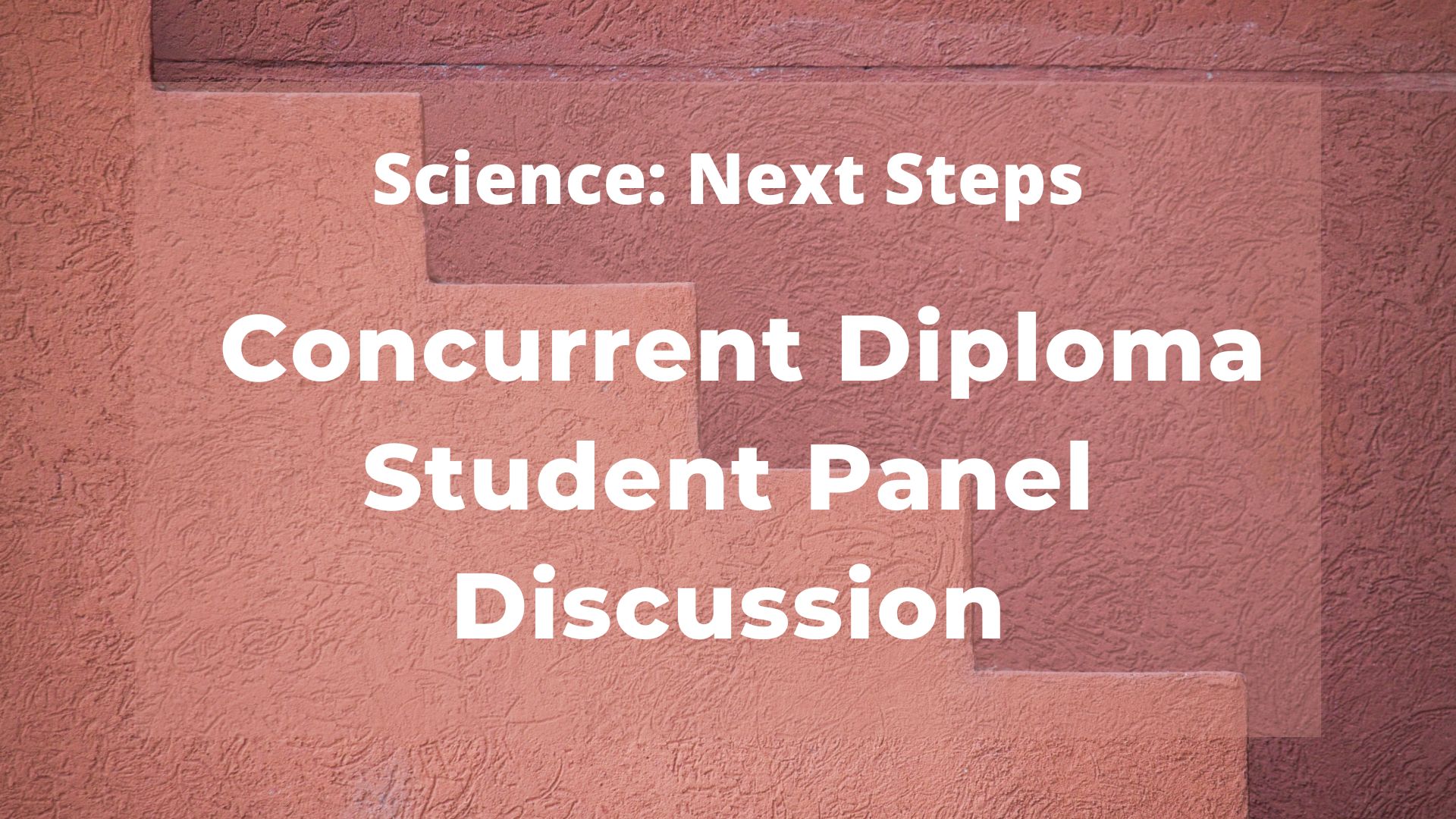 BSc - Concurrent Diploma Student Panel Discussion